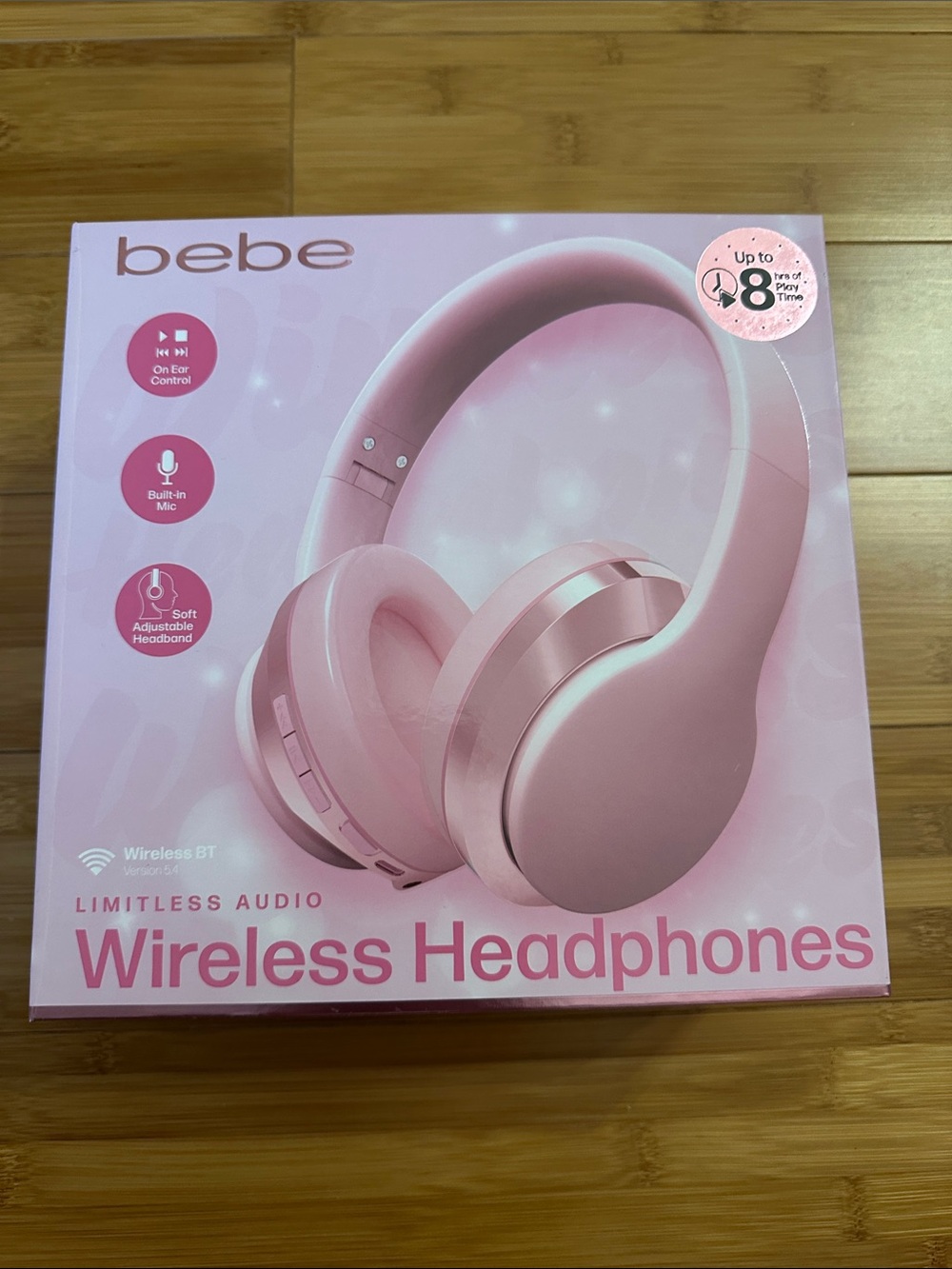bebe Pink Wireless Over-Ear Headphones